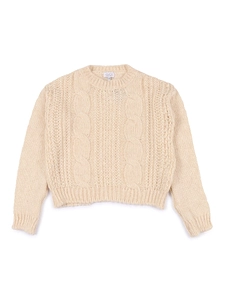 Magil Cable Knit Sweater Cream 6 Y