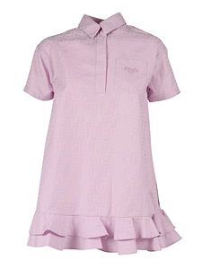 Fendi Jr Abito Ff Cotton Jacq