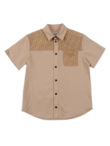 Fendi Jr Camicia Eavy Gabardine