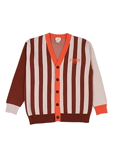 Fendi Jr Cardigan Horse Jacquard