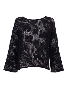 Kangra Cashmere Girocollo Ricamo Cornely +Paillettes