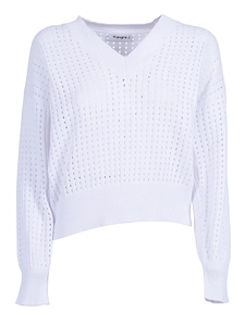 Kangra Cashmere Pullover A Rete Manica Lunga