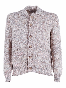 Sette Fili Cashmere Giubbotto Bottoni Rasato Collo Polo Tweed Multicolor Con Tasche