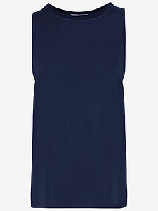 Q Wins Sleeveless Top In Stretch Cotton