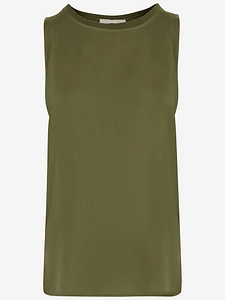 Q Wins Sleeveless Top In Stretch Cotton