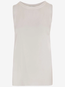 Q Wins Sleeveless Top In Stretch Cotton