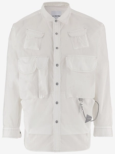And Wander Mixed Cotton Shirt With Multiple Pockets