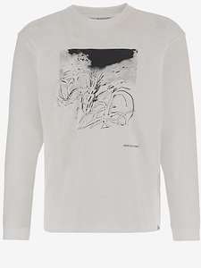 And Wander Printed Cotton Blend Sweater
