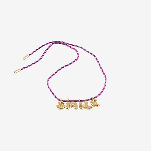Sorbet Island Fabric And Metal Necklace