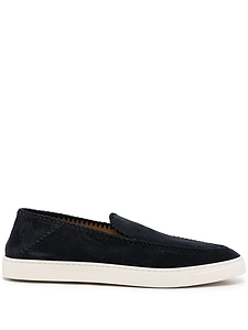 Giorgio Armani Leather Slip On Sneakers