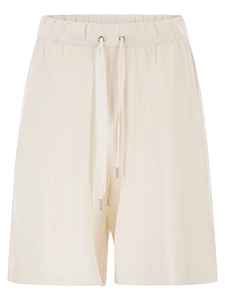 Majestic Stretch Viscose Bermuda Shorts With Drawstring Waist