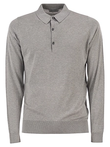John Smedley Bradwell Cotton Long Sleeved Polo Shirt
