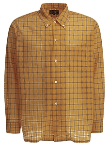 Beams Plus Casual Shirt Open Db Nylon Airy Plaid