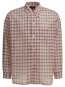 Beams Plus Casual Shirt Open Db Nylon Airy Plaid