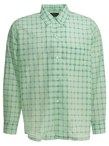 Beams Plus Casual Shirt Open Db Nylon Airy Plaid