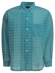 Beams Plus Casual Shirt Open Db Nylon Airy Plaid