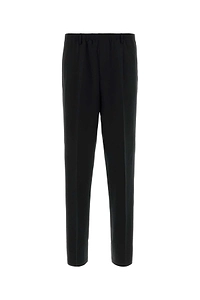 Cellar Door Black Stretch Jersey Wide Leg Ezio Pant