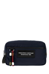 Dsquared Navy Blue Fabric Beauty Case