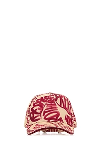 Dsquared Printed Denim Rebel Hibiscus Baseball Cap