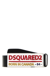 Dsquared Black Leather Belt