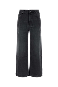 Sefr Black Denim Wide Leg Jeans