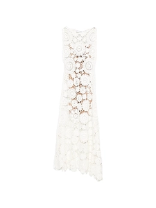 Self Portrait White Crochet Maxi Dress