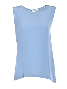 Kangra Cashmere Canotta In Crepe Di Seta