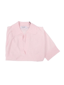 Kangra Cashmere Polo Aperta M.Corta Con Micropaillettes