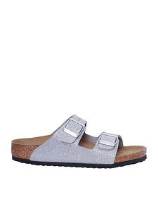 Birkenstock Kids Arizona Kids Shiny Glitter Silver, Synthetics