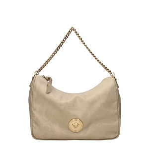 Versace Hobo Handbag Beige/Sand Fabric