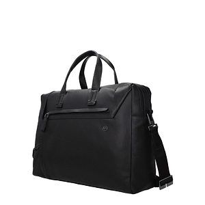 Piquadro Work Bags For Men Black Leather