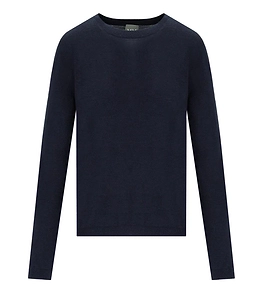 Mm Max Mara Malesia Navy Blue Crewneck Sweater