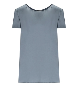 Mm Max Mara Cortona Grey Light Blue Blouse