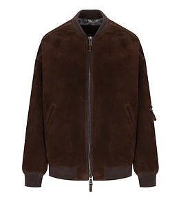 Myskin Dark Brown Oversize Bomber Jacket