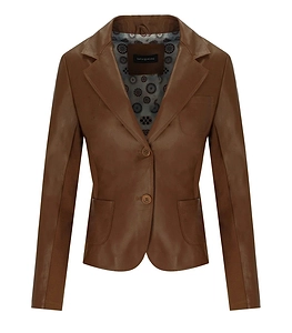 Myskin Brown Basic Single Breasted Blazer