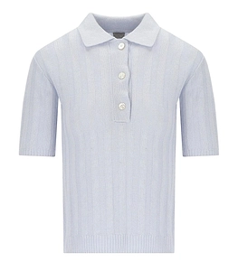 Mm Max Mara Rivetto Light Blue Polo Shirt