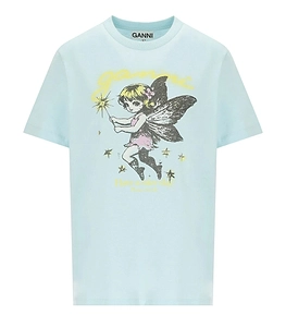 Ganni Fairy Light Blue T Shirt