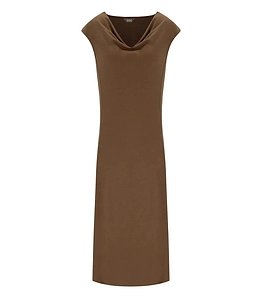 Mm Max Mara Vetusta Brown Long Dress