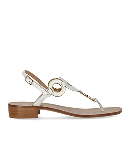 Paolo Ferrara White Jewel Sandal