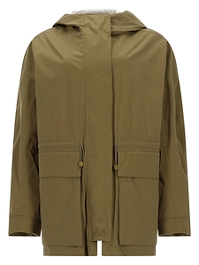 Laminar Parka Corto Con Cappuccio