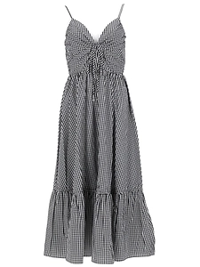 Michael By Michael Kors Abito Longuette In Cotone A Quadretti