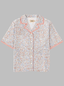 Wheat Shirt S/S Lace Vilma