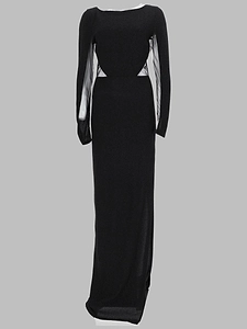 Joshe Abito Lungo Con Inserti In Tulle