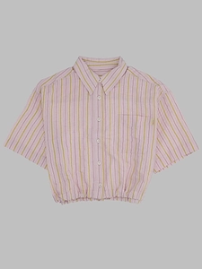 Bellerose Striped Cropped Shirt
