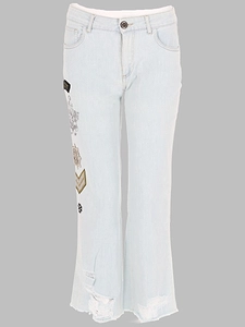 Mr & Mrs Italy Jeans Con Patch E Stampa