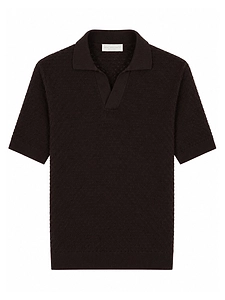 Luigi Gentile Polo In Crochet Di Cotone Capri