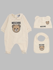 Moschino Babygrow Bib+Hat Giftset