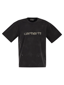Carhartt Organic Cotton T Shirt With Spray Effect Logo