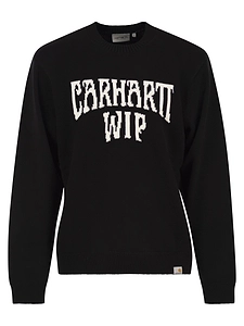 Carhartt Cotton Crew Neck Jumper With Jacquard Logo