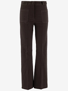 Ql2 Donna Stretch Cotton Velvet Pants